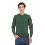 Men's sweater Round neck sweater Fall/Winter collection Italian-made sweater 100% cotton sweater Solid color sweater (or specific colors if available) Long sleeve sweater Comfortable sweater Classic sweater Versatile sweater Layering piece Ribbed hems Visible logo Italian craftsmanship