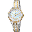 Ferrè Milano Lady watch Women's watch Quartz watch Analog watch Stainless steel watch Yellow gold watch Mother-of-pearl dial watch Antique white dial watch Metal bracelet watch Swiss-made movement Fashion watch Sophisticated watch Classic watch Unique watch Iridescent watch Modern twist Warm and cool toned contrast