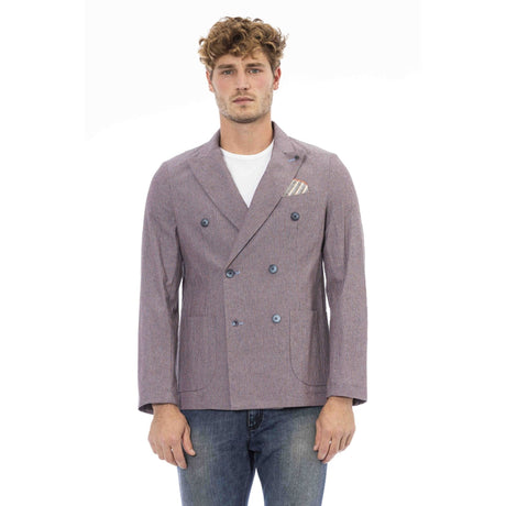 Men's jacket Italian-made jacket Button-up jacket Long-sleeve jacket 3-pocket jacket Solid color jacket Cotton-polyester blend jacket Breathable jacket Comfortable jacket Flexible jacket