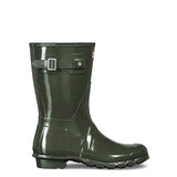 Fall boots, winter boots, women's boots, round toe, synthetic material, fabric lining, rubber sole, buckle closure, mid-calf