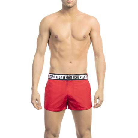 Men's swimsuit Spring/Summer collection 100% polyamide Quick-drying Solid color Drawstring closure (or) Mesh lining with button fly 3 pockets Comfortable Streamlined design Easy care Machine washable Visible logo