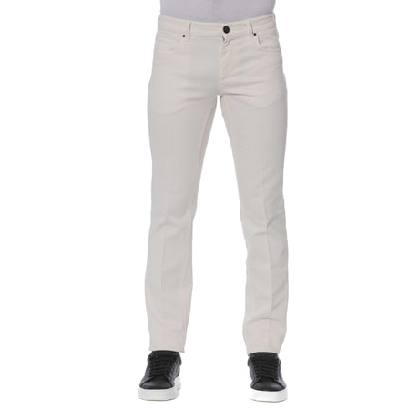 Italian-Made Men's Cotton Trousers Durable and Comfortable 100% Cotton Trousers Classic Button and Zip Fastening Trousers Versatile Solid Color Men's Trousers 4-Pocket Cotton Trousers with Visible Branding Premium Quality Men's Cotton Pants Made in Italy Casual to Smart-Casual Cotton Trousers Easy Care 100% Cotton Trousers for Men Stylish and Practical Italian Cotton Trousers Men's Essential Cotton Trousers with Refined Details