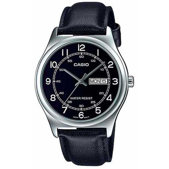 Casio watch Men's watch Classic watch Analog watch Stainless steel watch Leather strap Quartz watch 38mm watch (compact size) Easy-to-read display Date indicator Comfortable Stylish Sophisticated Timeless Modern Durable Versatile Everyday watch