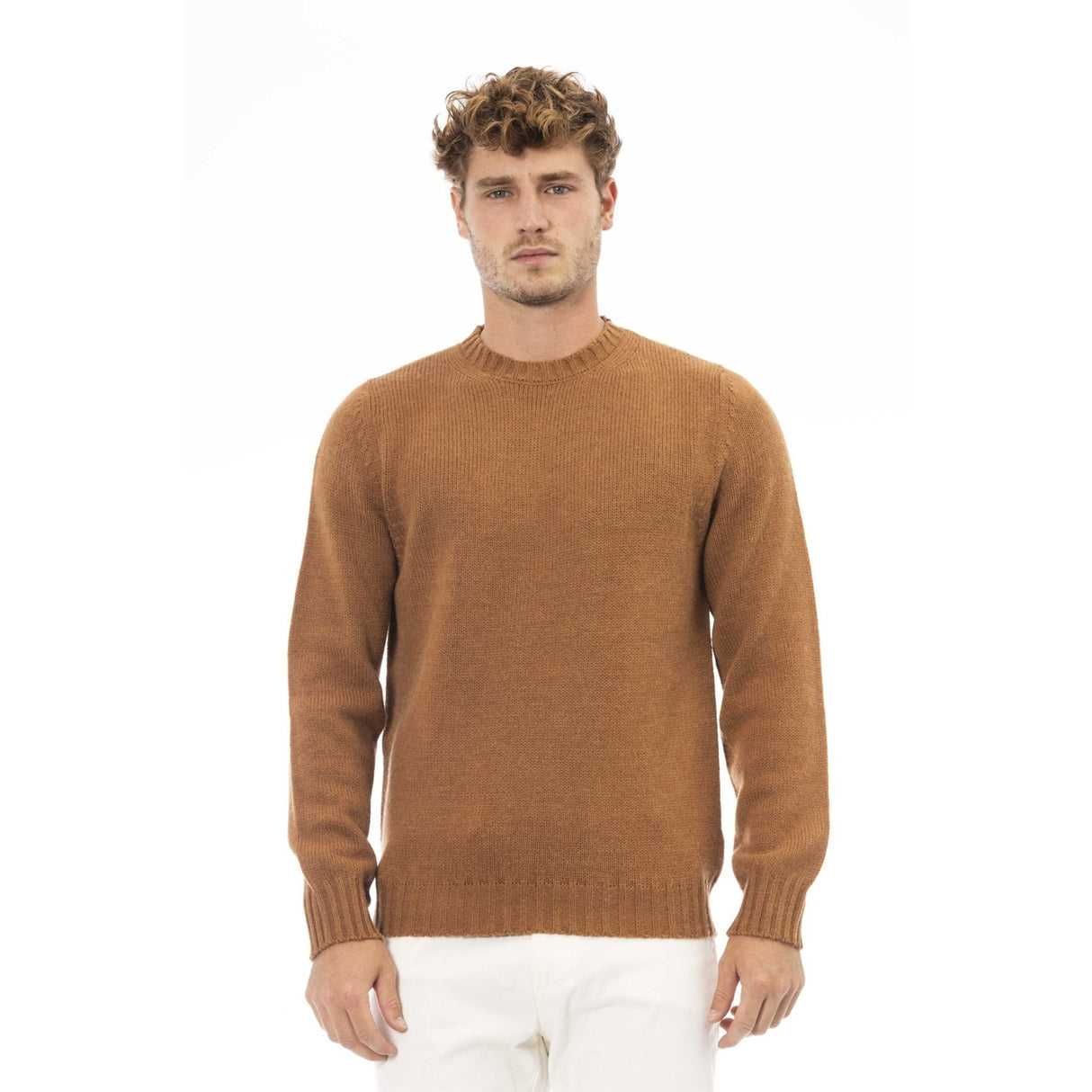 Men's sweater Fall/Winter sweater Italian-made sweater Warm sweater Soft sweater Breathable sweater Comfortable sweater Layering sweater Stylish sweater Round neck sweater Regular fit sweater