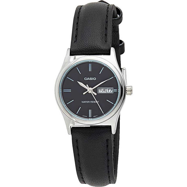 Women's watch Small watch Classic watch Leather watch Quartz watch Gift watch 3-hand watch Date window watch Buckle closure watch 25mm case watch Original packaging watch Genuine leather strap watch Stainless steel case watch