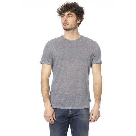 Men's t-shirt Italian-made t-shirt Short-sleeve t-shirt Crewneck t-shirt Solid color t-shirt Linen-viscose blend Breathable t-shirt Comfortable t-shirt Soft t-shirt Lightweight t-shirt