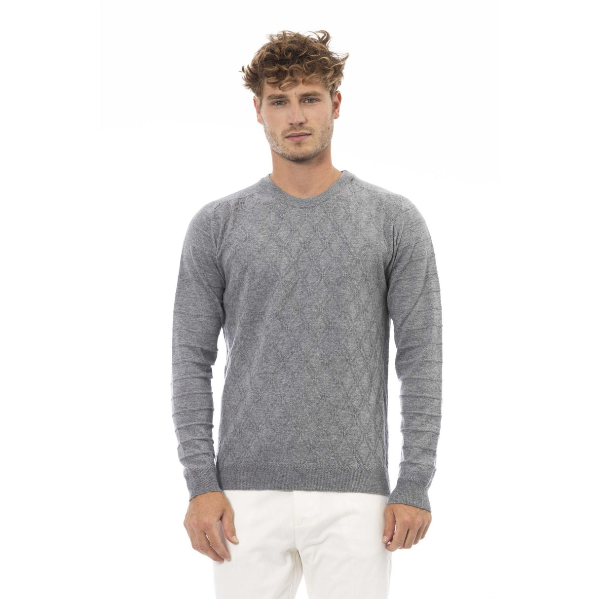 Men's sweater Fall/Winter sweater Long sleeve sweater Italian-made sweater Warm sweater Comfortable sweater Breathable sweater Versatile sweater Round neck sweater