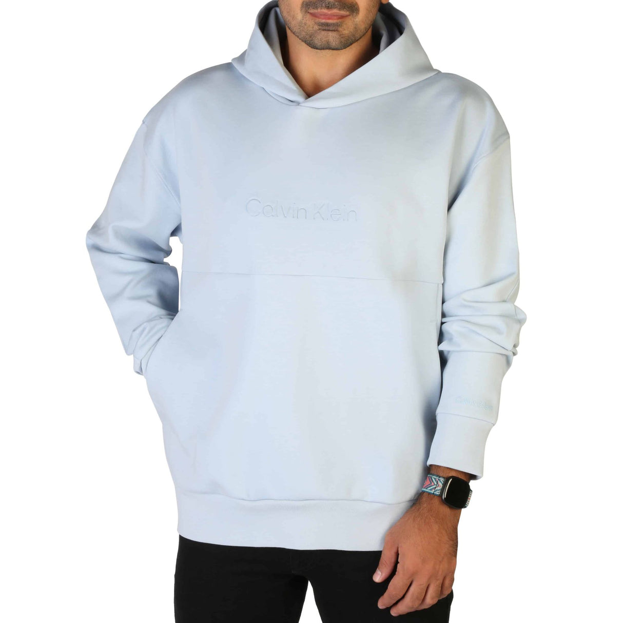 Men's sweatshirt Fall/Winter sweatshirt Cotton blend sweatshirt Elastane sweatshirt Polyester blend sweatshirt Solid color sweatshirt Hooded sweatshirt Fixed hood sweatshirt Ribbed hems sweatshirt Unlined sweatshirt Machine washable sweatshirt Relaxed fit sweatshirt Visible logo sweatshirt