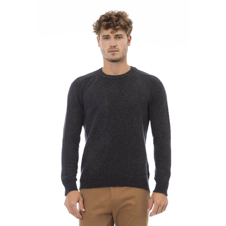 Men's sweater Textured sweater Long sleeve sweater Fall/Winter sweater Italian-made sweater Warm sweater Comfortable sweater Classic sweater Round neck sweater Ribbed sweater