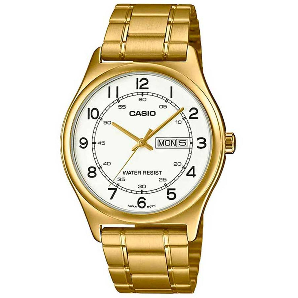 Casio watch Men's watch Classic watch Analog watch Stainless steel watch Stainless steel strap Quartz watch 38mm watch (compact size) Deployment clasp Easy-to-read display Date indicator Comfortable Stylish Sophisticated Modern Professional  pen_spark Durable Versatile Everyday watch