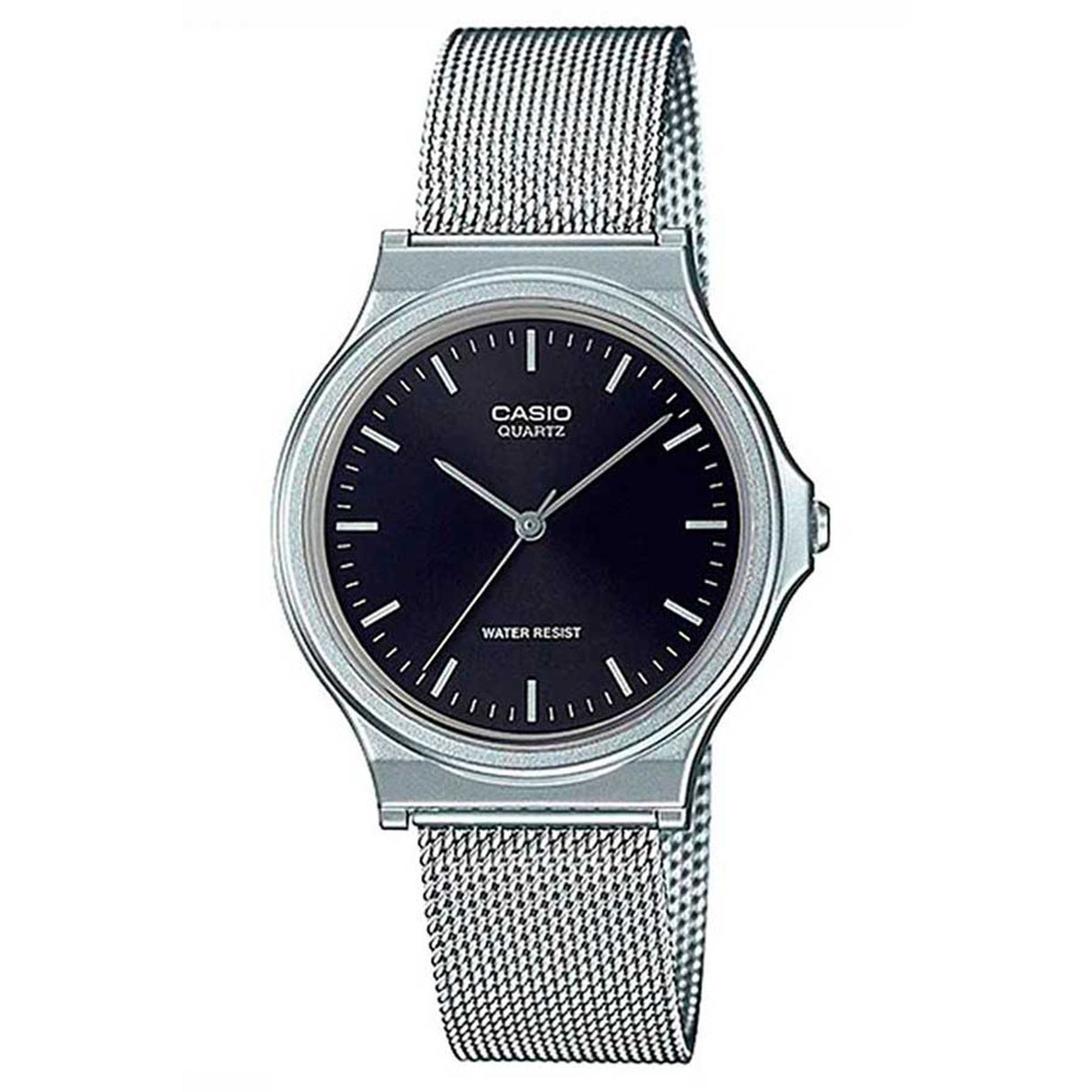 Casio watch Men's watch Classic watch (simple and sophisticated) Everyday watch Analog watch (easy-to-read display) Stainless steel watch Stainless steel bracelet (comfortable and secure) Quartz watch (reliable movement)  pen_spark 35mm watch Deployment clasp 3 ATM water resistant