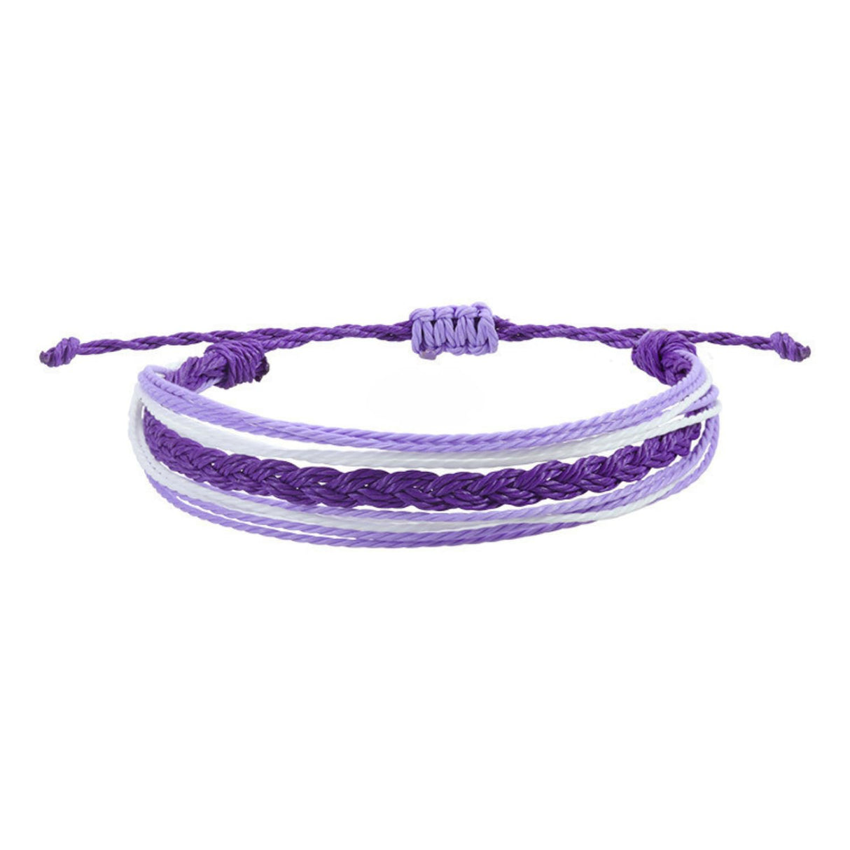 Triplek&s Women Braided Lucky Charm Bracelet Adjustable Yoga Braided Rope Friendship Jewelry (Purple)