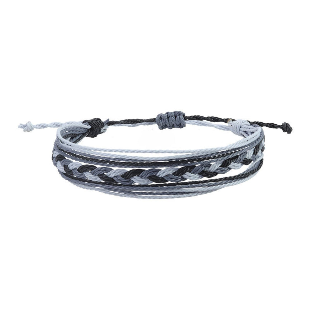 Triplek&s Women Thread Woven Bracelet Women Men Lucky Charm Adjustable Yoga Braided Rope Bracelets Friendship Jewelry (Black, white, and gray braided)