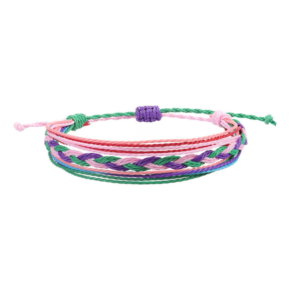 Triplek&s Women Thread Woven Bracelet Women Men Lucky Charm Adjustable Yoga Braided Rope Bracelets Friendship Jewelry (Purple and pink braided)