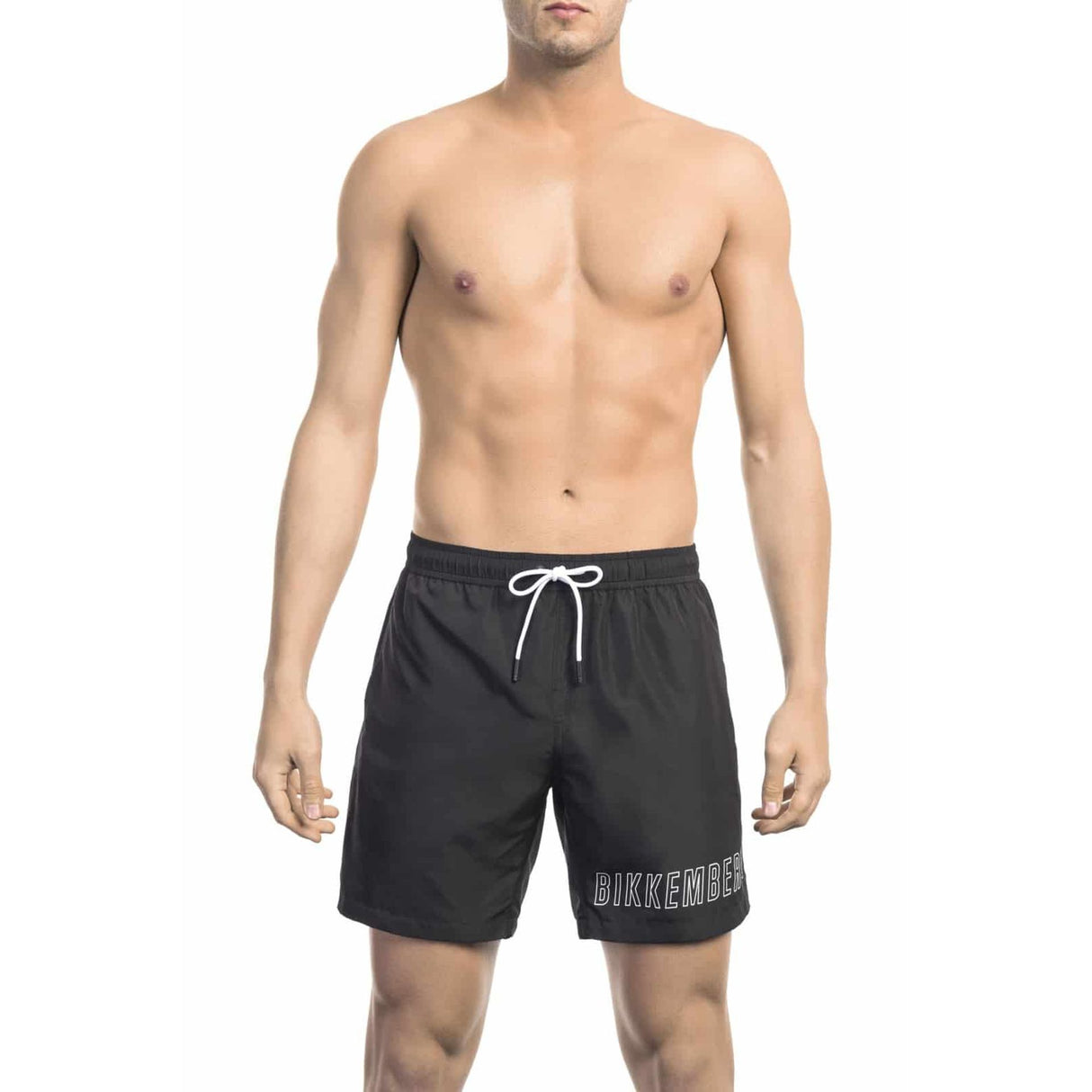 Men's swim shorts Spring/Summer collection Solid color swim shorts Polyester swim shorts Quick-drying swim shorts Elastic waistband swim shorts Pockets swim shorts Breathable swim shorts Visible logo