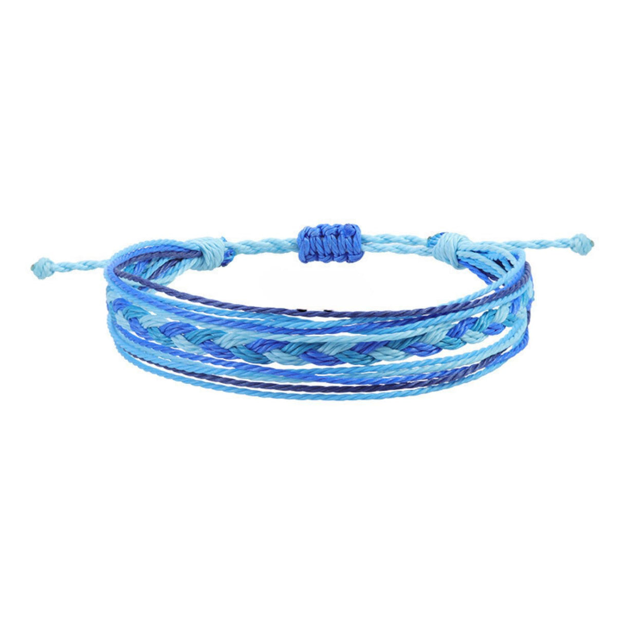 Triplek&s Men Women Braided Lucky Charm Bracelet Adjustable Yoga Braided Rope Friendship Jewelry (Light Blue)