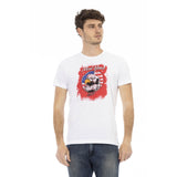 Trussardi Men's Spring/Summer Round Neck T-Shirt Men's Spring/Summer Round Neck T-Shirt Trussardi Men's T-Shirt Men's Cotton-Blend T-Shirt Soft Cotton-Viscose T-Shirt Trussardi Logo Print Tee Italian Designer Men's T-Shirt