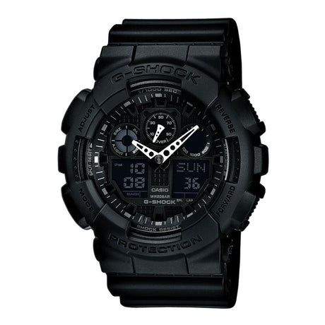 Casio G-Shock G-5081 Men's Sports Watch Black Resin Case & Band Ultra-Thin (17mm) Durable Construction Analog-Digital Display Day/Date/Month Stopwatch Alarm Timer Backlight Shock Resistant Original Packaging 