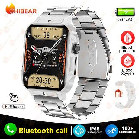 Military Outdoor GPS Sports Smart Watch Men 1.95 inch Heart Rate Blood Oxygen Bluetooth Call SmartWatches Men's For Android IOS