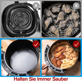 TRIPLE K&S Airfryer Backpapier Liners 100 Pcs 7,5-10L Non-Stick Parchment Paper, Kompatibel mit Russell Hobbs, Cecotec, Princess XXL Air Fryer (100 Stücke 23x23cm)