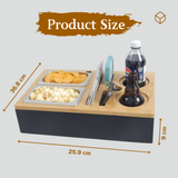 TRIPLE K&S Couch bar snack box, wine wood, two snack trays, sofa tray with two snack trays.