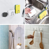 1-10PCS Kitchen Sponges Holder Stainless Steel Sink Sponges Drain Self Adhesive Storage Holder Wall Hooks Kitchen Tool Wholesale