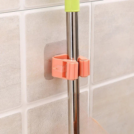 Mop Rack Bathroom accessories Wall Mounted Shelf Organizer Hook Broom Holder Hanger Behind Doors/On Walls Kitchen Storage Tool