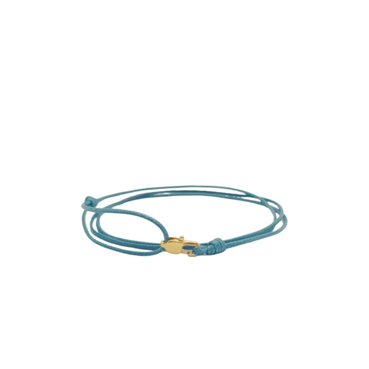 Triple K&S Thin wrap bracelet for men and women with carabiner clasp (Turquoise Blue)