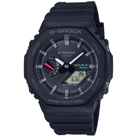 Casio G-Shock watch Men's watch Sports watch Solar watch Analog digital watch Resin watch Black watch Stopwatch watch Alarm watch Timer watch Multiple time zones Illuminator watch 24 hour time