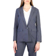 women's linen jacket, button-front blazer, spring/summer blazer, tailored blazer