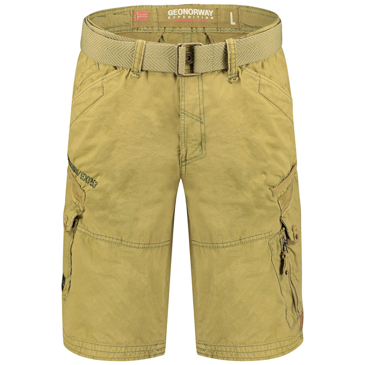 Men's Spring/Summer shorts Zip-fly shorts 7-pocket shorts (or multi-pocket shorts) Solid color shorts Cotton shorts Wash at 30° C