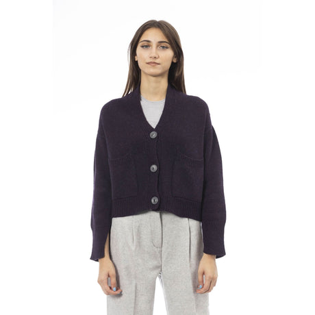 Women's sweater V-neck sweater Button-down sweater Fall/Winter sweater Long sleeve sweater Italian-made sweater Warm sweater Comfortable sweater Breathable sweater Versatile sweater