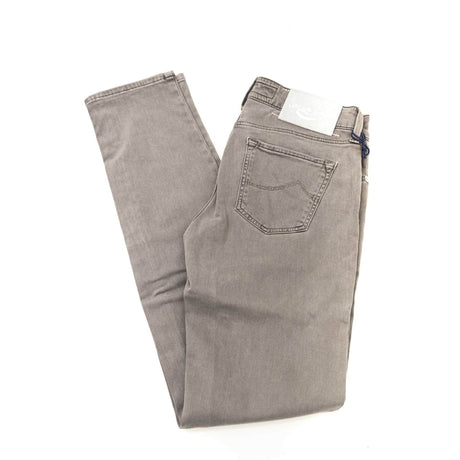 Men's jeans Jacob Cohen Made in Italy 5-pocket design Solid color Cotton-elastane-modal blend Comfortable Breathable Soft Visible logo Everyday wear Casual style Designer denim Italian innovation