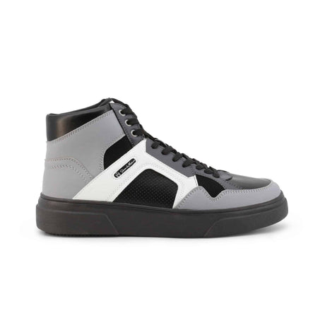 Men's sneakers Platform sneakers (mention height) Synthetic and fabric upper (mention affordability and breathability) Fabric lining Rubber sole Round toe sneakers Heel height: 4 cm (1.57 in) Platform height: 3 cm (1.18 in) Comfortable sneakers Durable sneakers Versatile sneakers