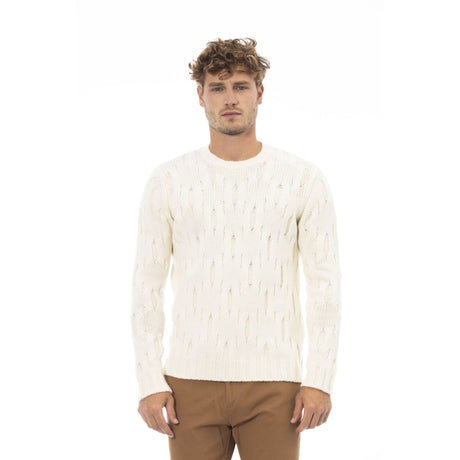 Men's sweater Wool sweater Long sleeve sweater Fall/Winter sweater Italian-made sweater Warm sweater Breathable sweater Classic sweater Ribbed sweater 100% wool Wool knit