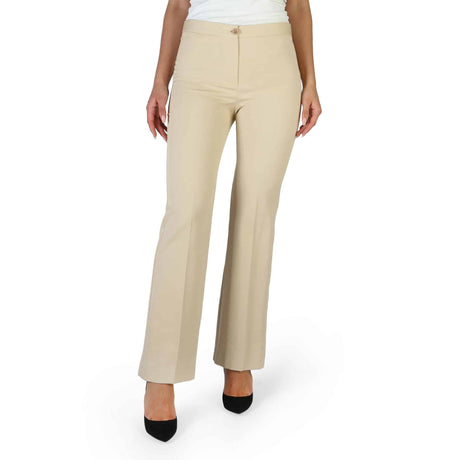 Fontana 2.0 trousers (women's) Made in Italy Acetate-viscose blend (50% acetate, 50% viscose) Button and zip closure Solid color (various color options available) Dry clean only (washing instructions may vary) Breathable and comfortable Luxurious feel with a drape Versatile