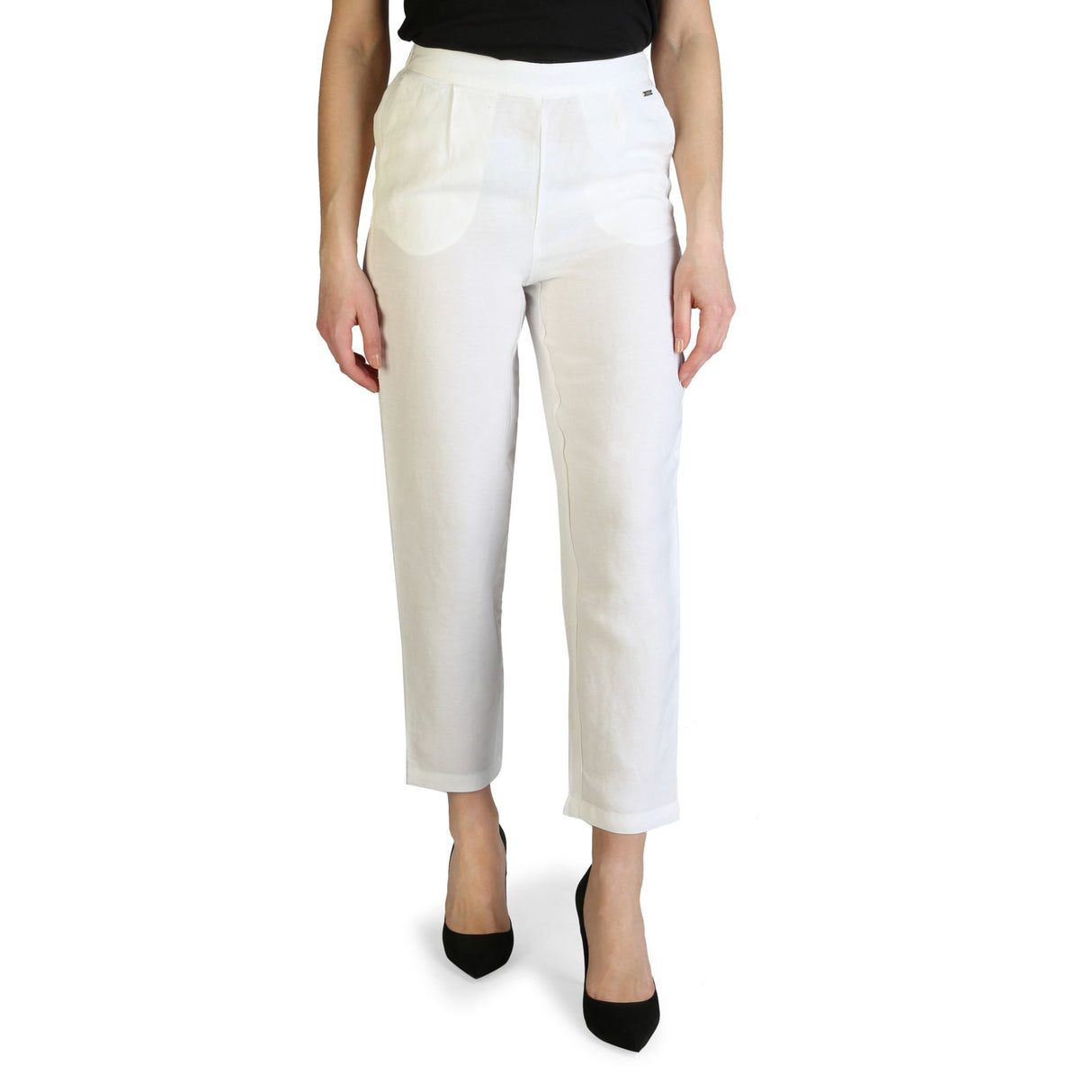 women's linen pants, viscose blend pants, elastic waist pants, spring/summer trousers