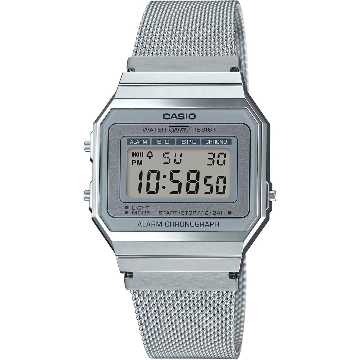 Unisex digital watch Easy-to-read display Stainless steel strap watch Plastic case watch Deployment clasp watch 35mm watch Quartz watch Modern watch Gift watch