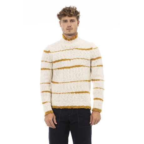 Men's sweater Turtleneck sweater Fall/Winter sweater Long sleeve sweater Italian-made sweater Warm sweater Soft sweater Comfortable sweater Striped sweater Turtleneck knit  Ribbed knit sweater