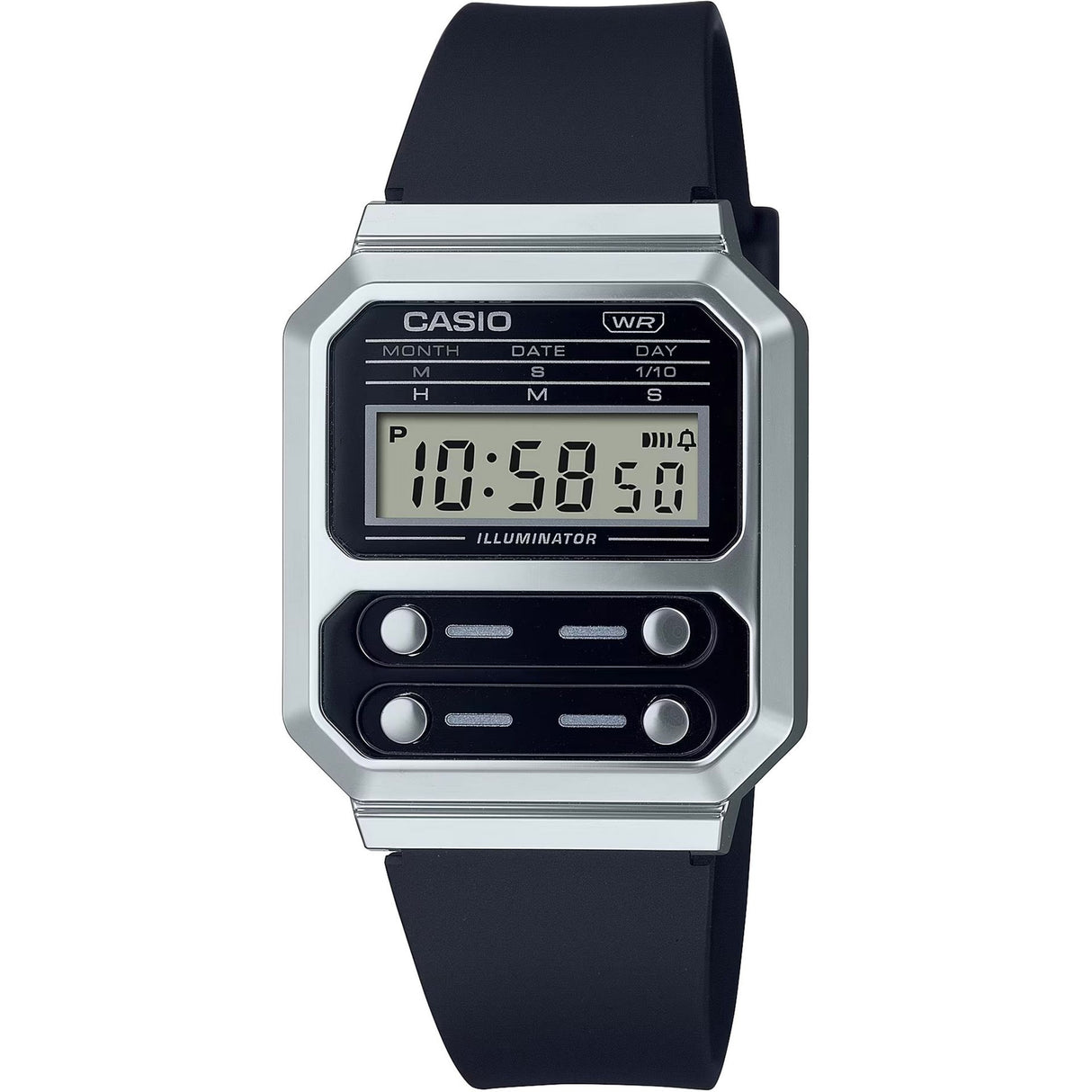 Casio Unisex Classic Digital Watch Clear Digital Display with Casio Logo 33mm Case Size (Comfortable for Most Wrists) Lightweight Plastic Case Stainless Steel Strap Quartz Movement Easy to Read Display Additional Features (Optional: List features like Alarm, Stopwatch) 10 ATM Water Resistant Durable & Reliable Unisex Style