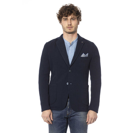 Men's jacket Italian-made jacket Button-up jacket Long-sleeve jacket Solid color jacket Cotton-polyester blend jacket  Breathable jacket Comfortable jacket
