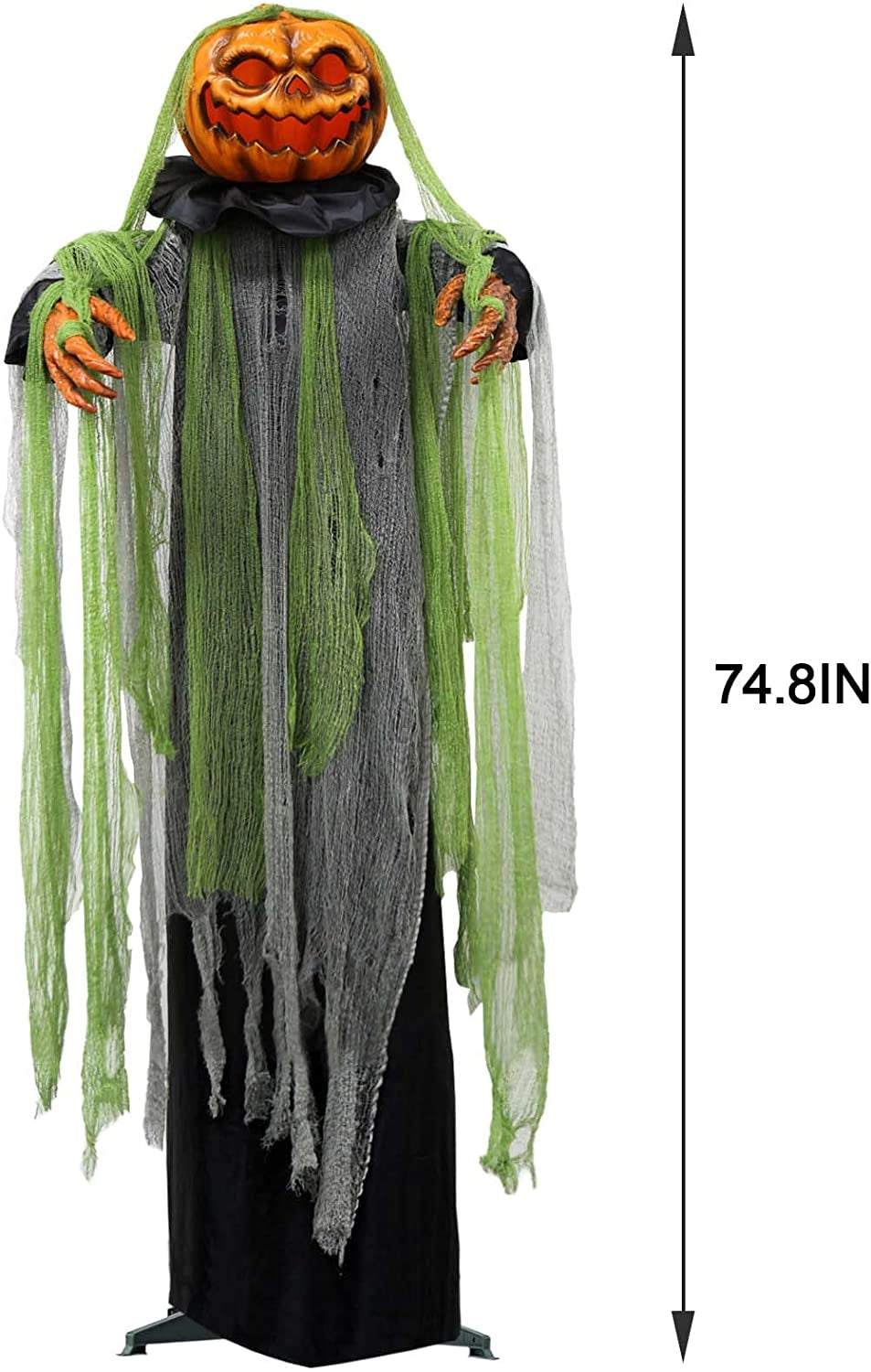 Halloween Decorations Outdoor - 6 Ft. Large Animated Root of Evil Prop with Spooky Sound - Sound & Touch Activated Sensor - Animatronic Scary Props Decor for Home Party Indoor outside Yard Decoration
