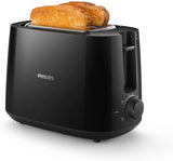 Philips Toaster – 2 Toastschlitze, 8 Stufen, Brötchenaufsatz, Auftaufunktion, Liftfunktion, Abschaltautomatik, Schwarz (HD2581/90)