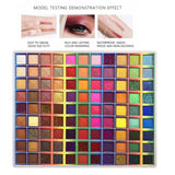 99 Farben Lidschatten Palette, Rechoo Regenbogenfarben Fusion Eyeshadow Palette Bunt, Professionelle Matte Glitter Make-Up-Palette, Buntes Pulver Langlebiger Lidschatten