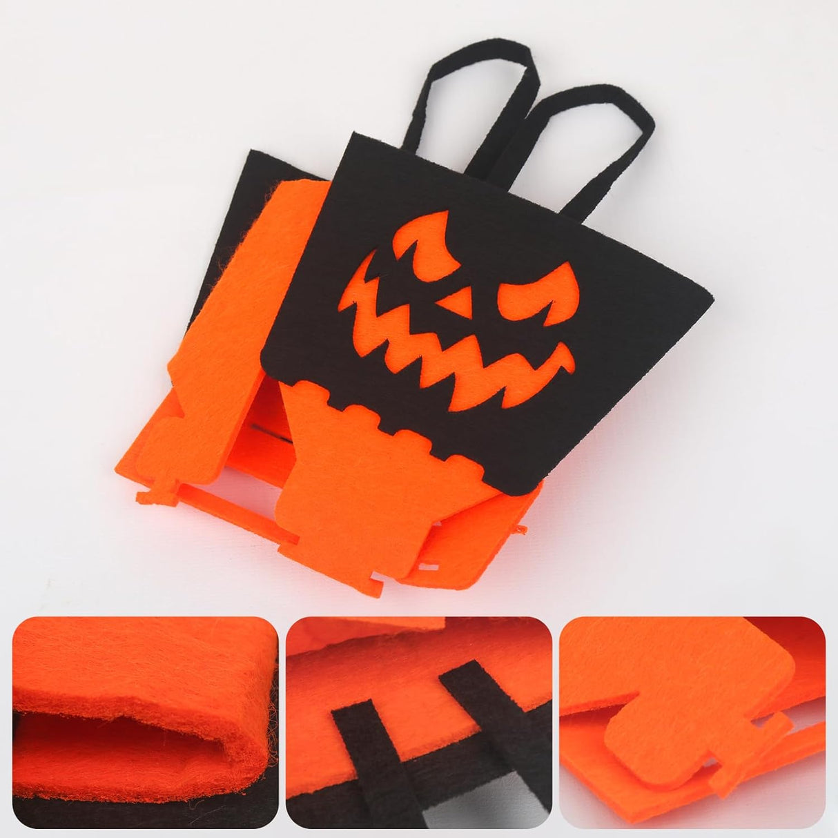 Halloween Eimer Für Süßigkeiten, 1Pcs Halloween Tasche Für Süßigkeiten Und 1Pcs Halloween-Stirnbänder, Trick or Treat Taschen Halloween Subigkeiten Tasche Für Halloween Party Decora