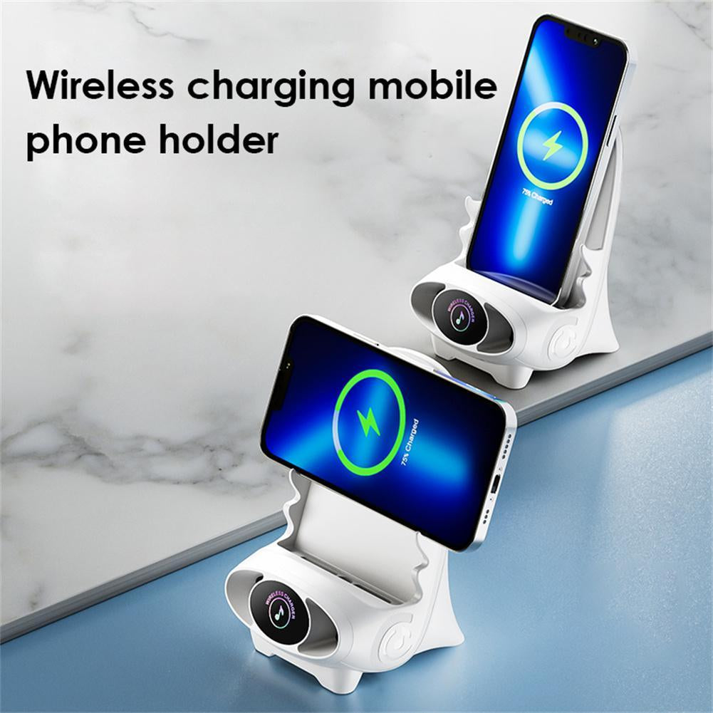 Chair Shape Mobile Phone Wireless Fast Charging Stand with Cooling Fan Unique Mini Portable Desktop Wireless Charging Holder