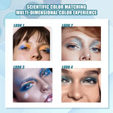 15 Farbe Matte Grün Schimmer Lidschatten Palette, Hochpigmentierte Makeup Paletten, Creme Schimmer Metallic Lidschatten Palette Für Weihnachten (GRÜN) (Blue)