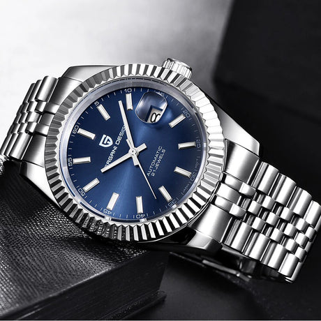 Men Mechanical Watch Luxury Automatic Watch Sport Stainless Steel 100M Waterproof Watch for Men