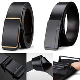 Men Belts Automatic Buckle Belt PU Leather High Quality for Men Leather Strap Casual for Jeans