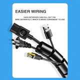 2M 16/10Mm Flexible Spiral Cable Wire Protector Cable Organizer Computer Cord Protective Tube Clip Organizer Management Tools